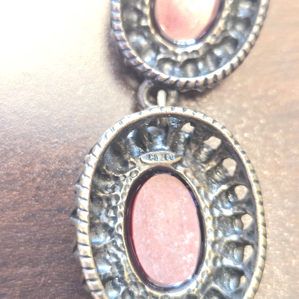 Vintage Nina Ricci Avon Earrings: Ruby Red Boho Dangle Drop - Picture 6 of 6
